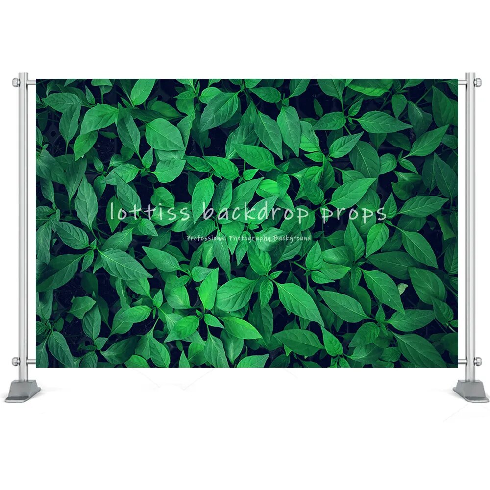 Grass Wall Photography Backdrop Decoration Kids Birthday Party Green Screen Wedding Party Jungle Leaves Floor Background