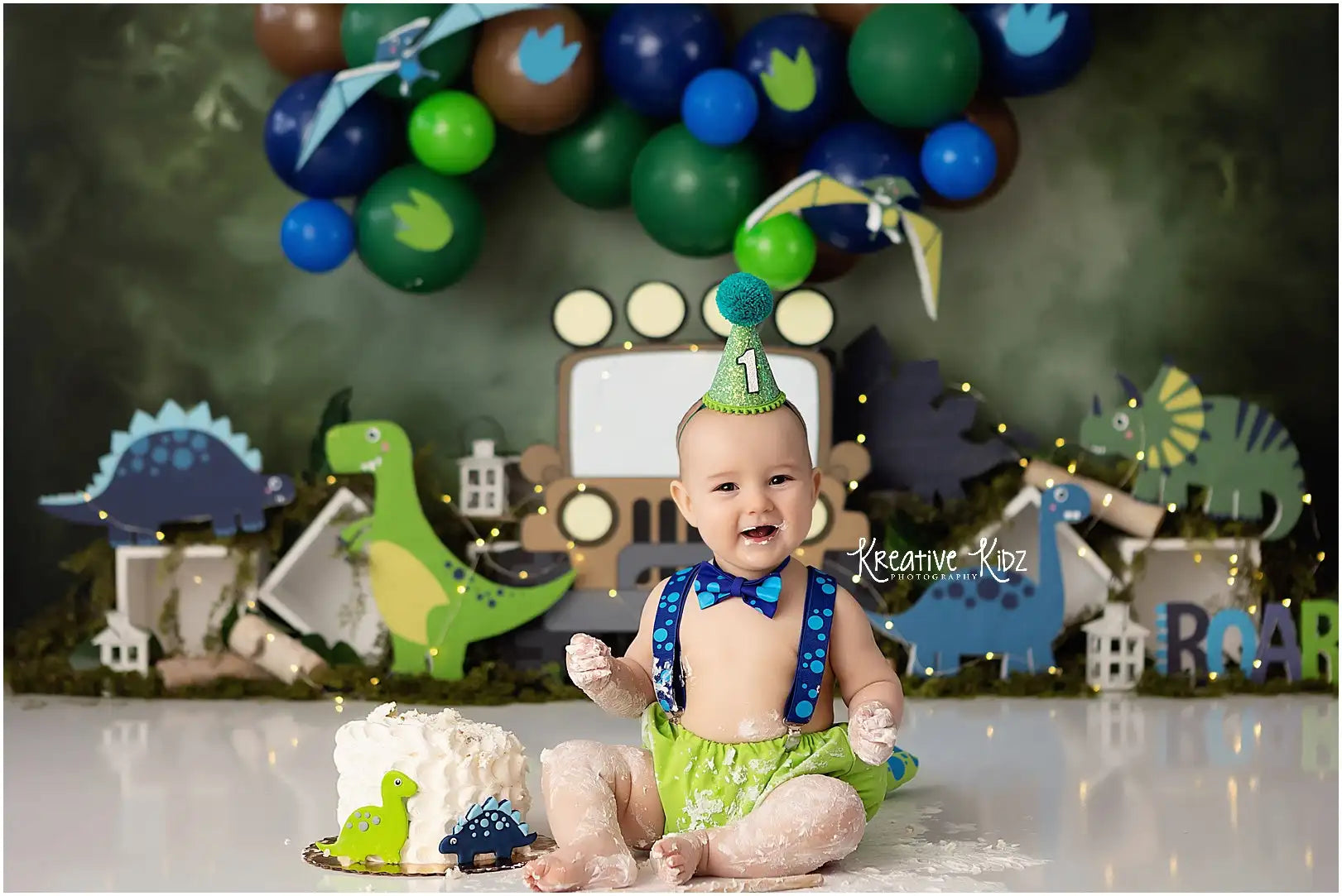 Prehistoric Forest Dinosaurs Backdrops Baby Kids Cake Smash Birthday Props Child Photocall Spring Jungle Backgrounds