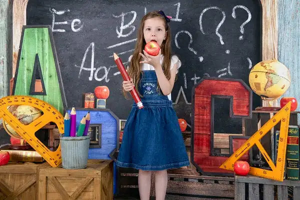 Back to School Blackboard Backdrops Kids Baby Photography Props Child Birthday Adult Photocall Decors Classroom Backgrounds