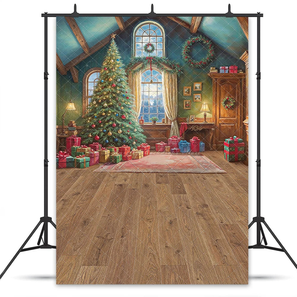 Merry Christmas Photography Backdrop Kids Baby Cake Smash Photocall Decors Gifts Winter Night Child Adult Headboard Backgrounds