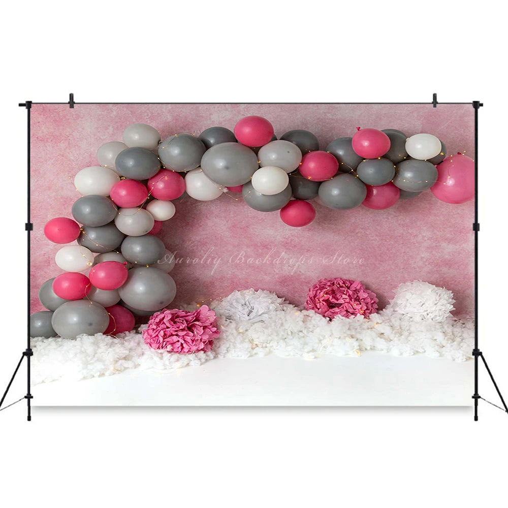 Balloon Arch Photography Backdrop Kids Baby Cake Smash Photography Props Boho Dreams Child Girls Adult Birthday Backgrounds