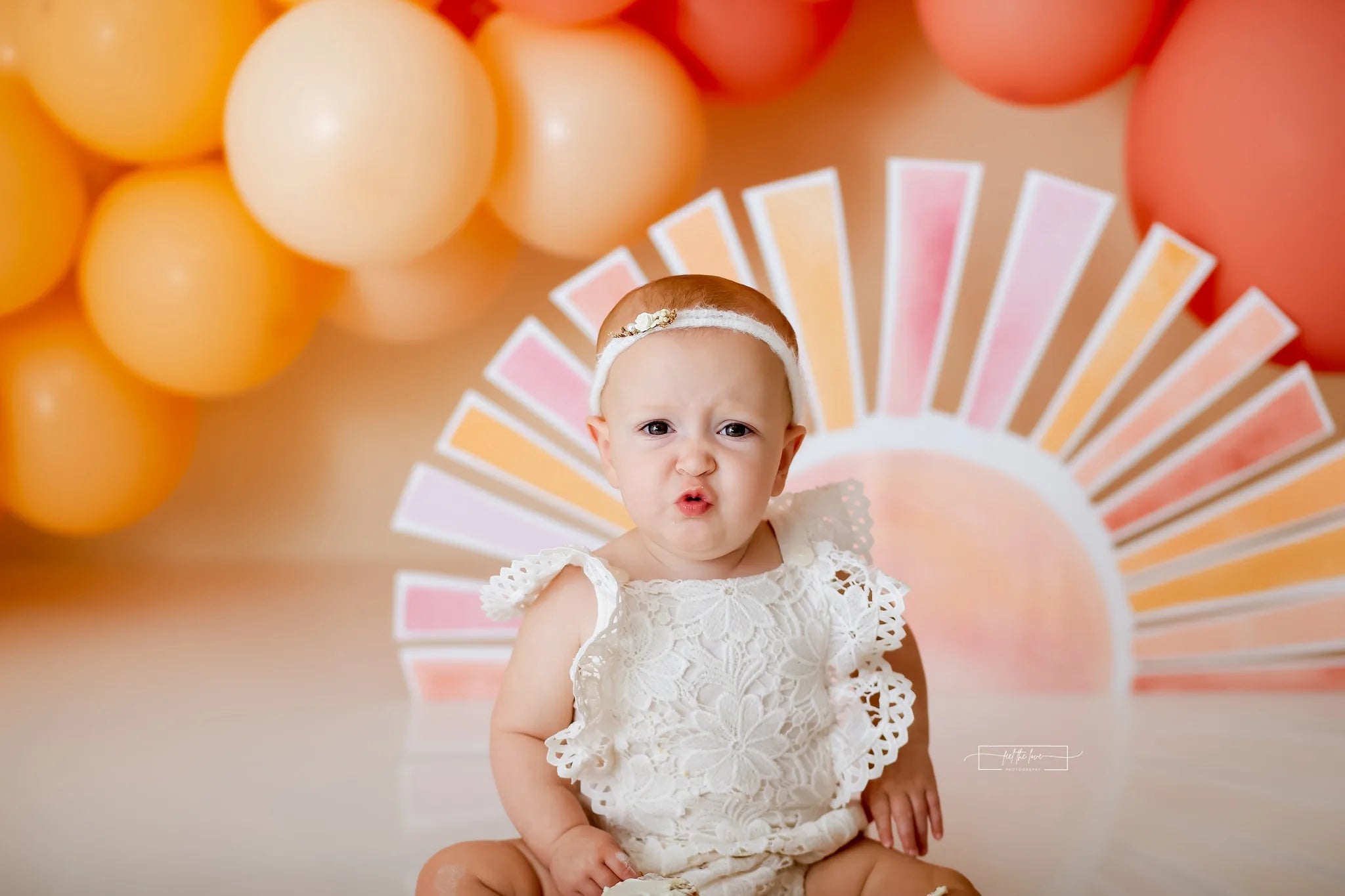 Sunny Boho Balloon Garland Backdrop Kids Baby Cake Smash Photocall Decors Child Adult Birthday Photography Backgrounds