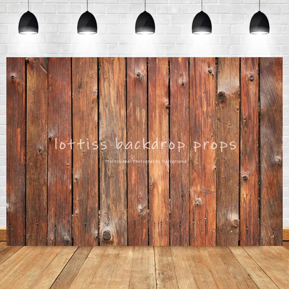 Brown Wood Board Photography Backdrops Dark Wooden Floor Prop Adult Kids Portrait Photocall Broken Wood-board Background