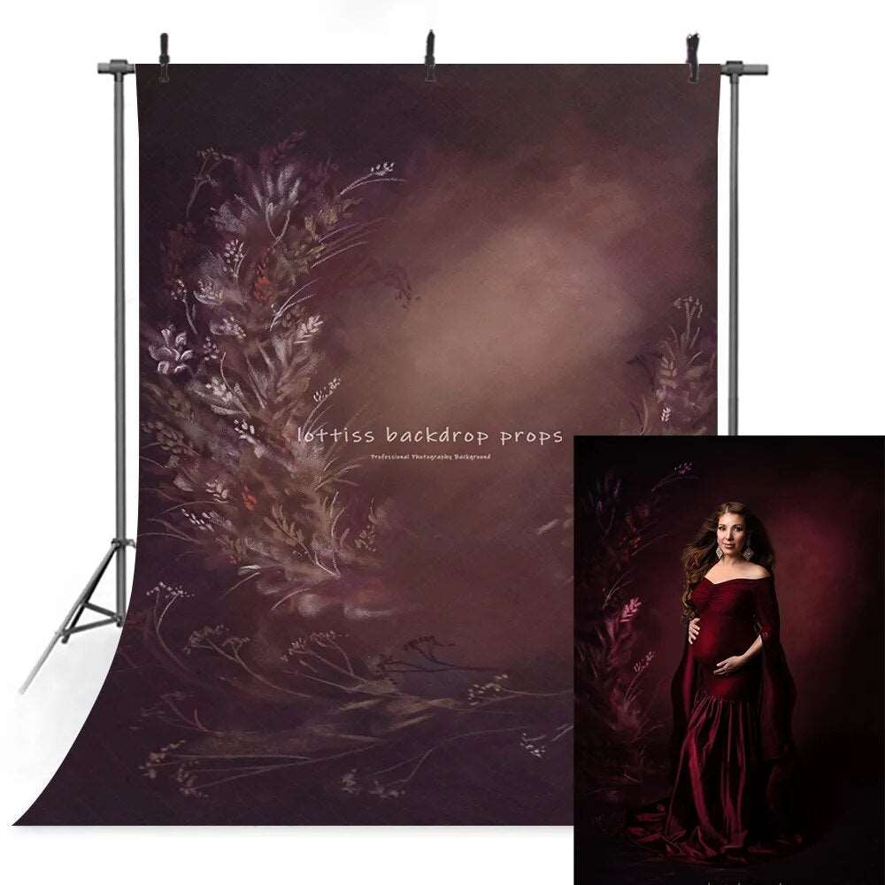 Art Hand Painted Floral Backdrop Adult Pregant Portrait Photography Girl Kids Baby Photocall Props Abstract Texture Background