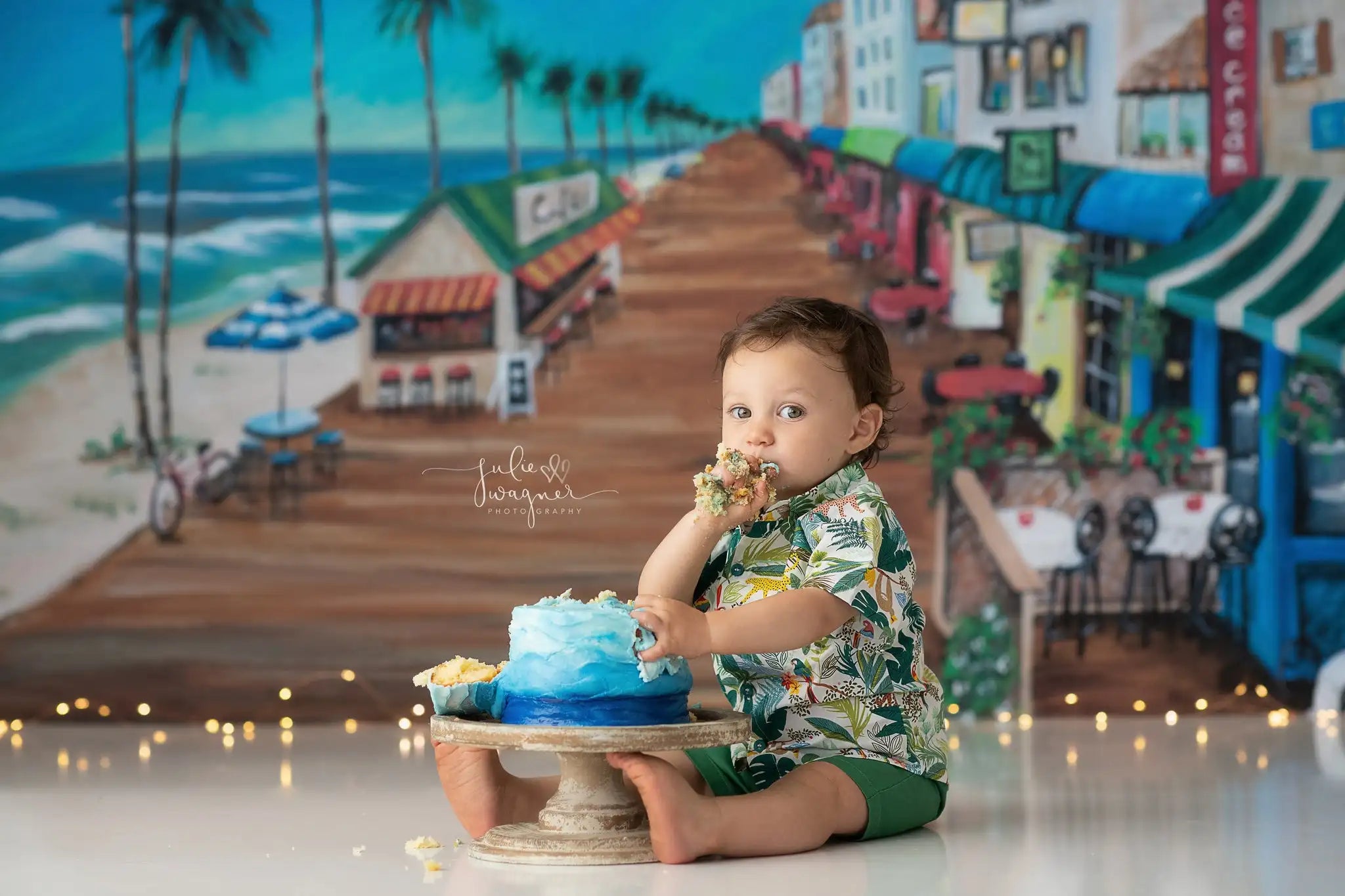 Endless Summer Backdrop Kids Baby Cake Smash Photography Props Seaside Shop Child Adult Birthday Studio Backgrounds