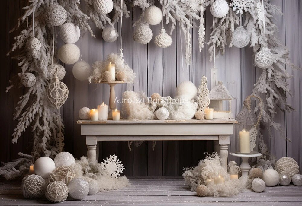 Winter Snowy Forest Backdrops Kids Baby Photography Props Child Adult Photocall Decors Xmas Trees Snowflake Windows Background