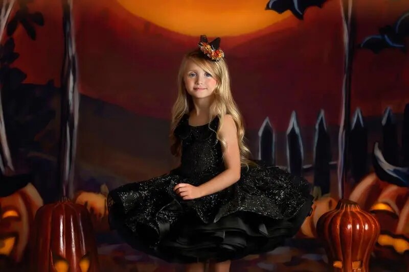 Witches Ball Halloween Backdrops Kids Photgrpahy Adult Child Photocall Props Pumpkin Lanterns Decor Festival Backgrounds