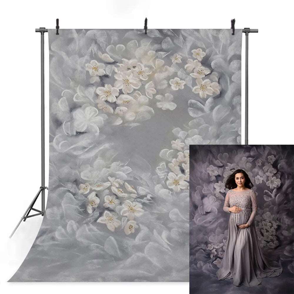 Art Floral Photography Backdrops Adult Portrait Child Photocall Hand Painted Flower Background Pregnant Kids Newborn Photostudio