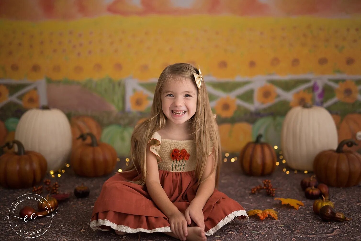 Sunflower Pumpkin Farm Backdrops Kids Baby Photography Props Child Adult Fall Photocall Halloween Festival Background