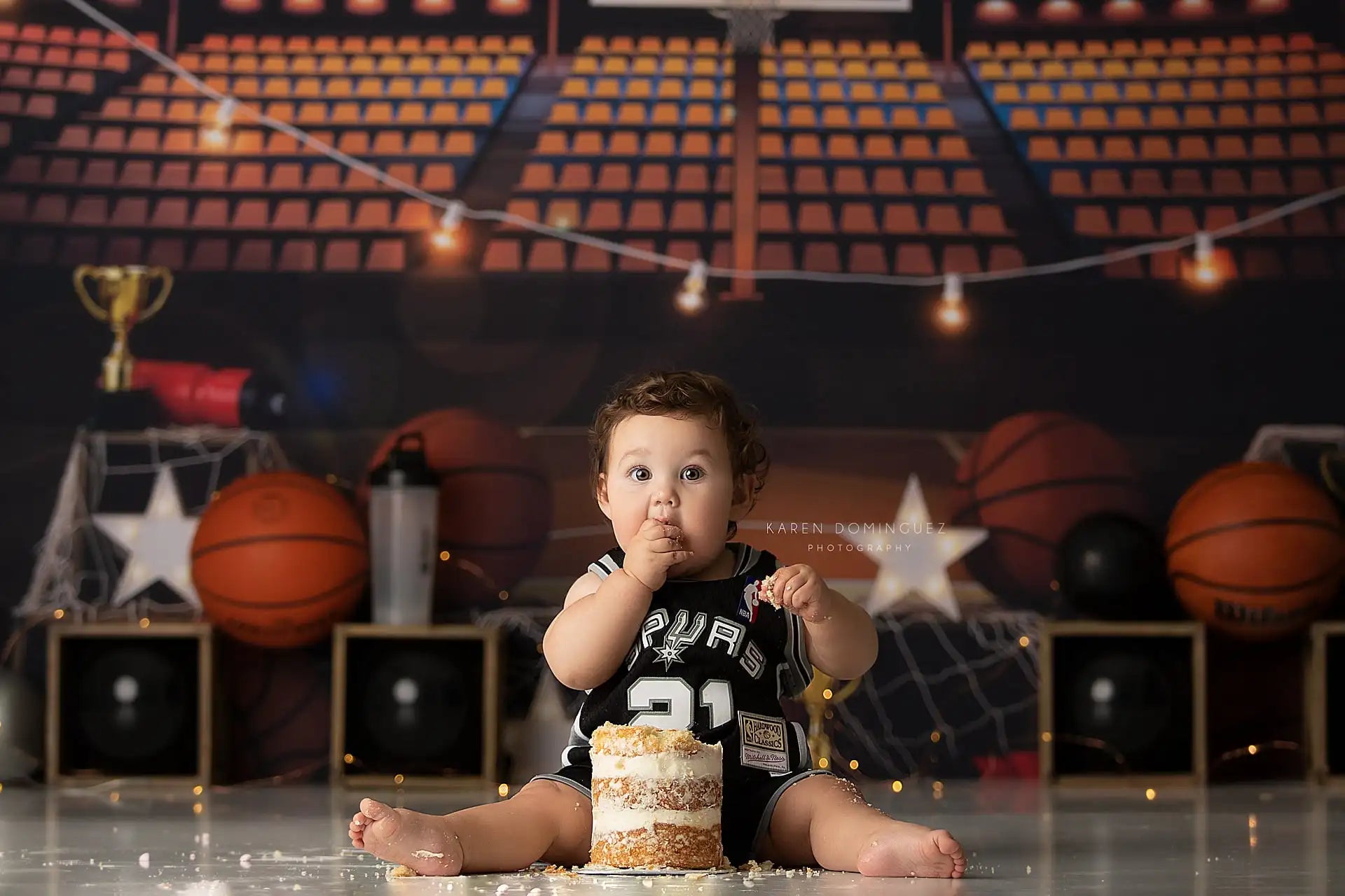 Basketball Court Backdrop Kids Baby 1st Birthday Photocall Decors Child Boys Adult Sport Cake Smash Photography Backgrounds