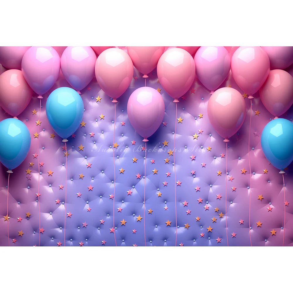 Pink Rainbow Balloons Photography Backdrop Kids Baby Cake Smash Photocall Decors Child Girls Adult Photo Shoot Studio Background