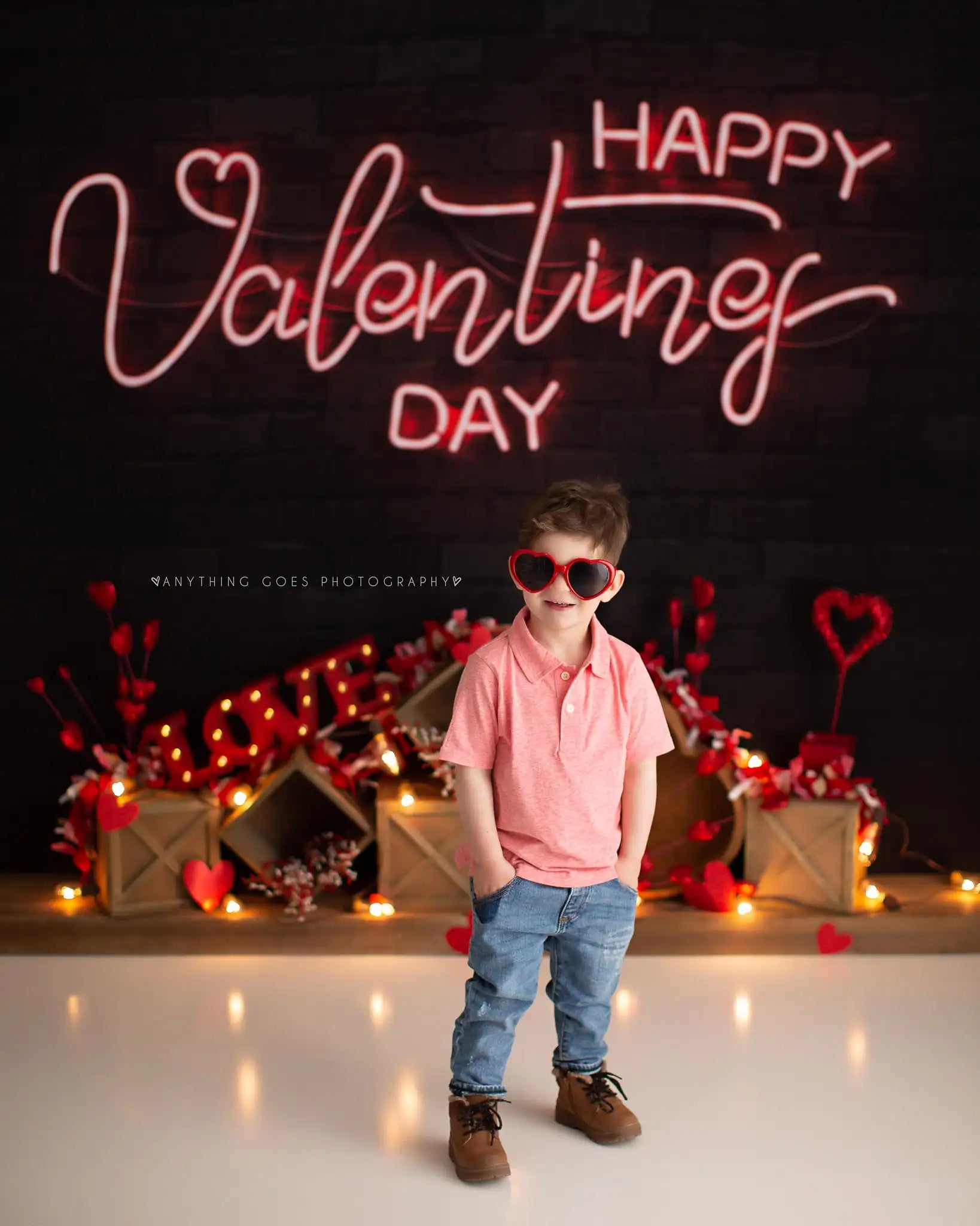 Valentine's Day Font Wall Backdrops Child Baby Photography Props Child Adult Photocall Decors Festival Backgrounds