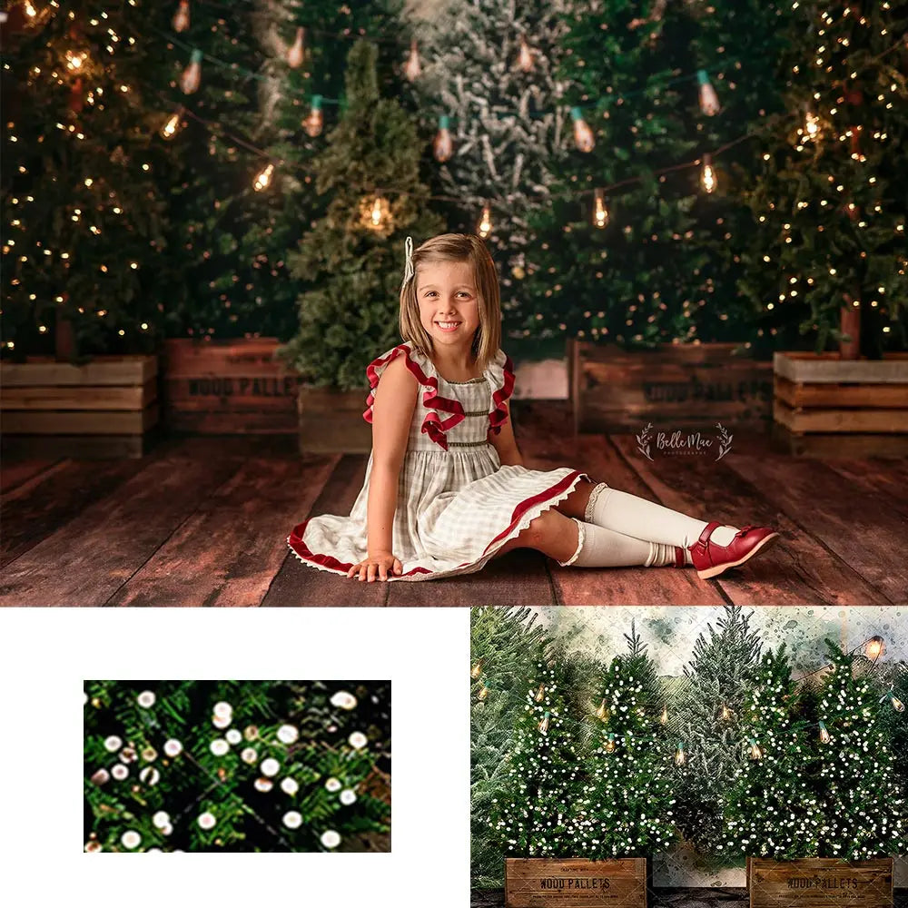 Christmas Tree Photography Backdrop Kids Baby Cake Smash Photocall Decors Child Adult Birthday Photo Backgrounds