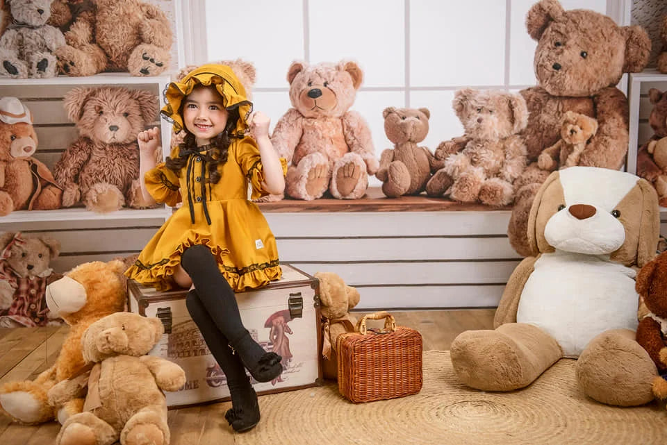 Beary Countryside Room Backdrops Kids Baby Photography Child Adult Photocall Decors Girl Birthday Cake Smash Photo Background