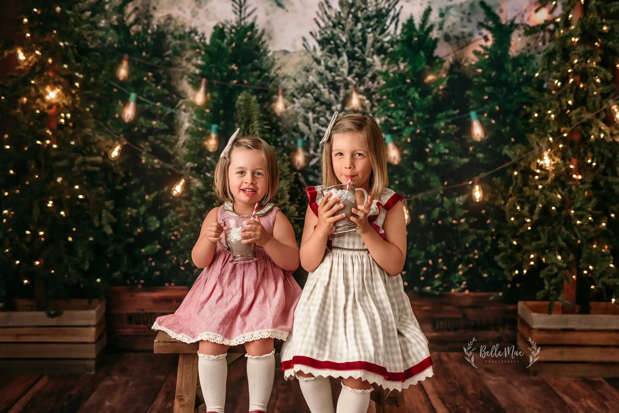 Christmas Tree Photography Backdrop Kids Baby Cake Smash Photocall Decors Child Adult Birthday Photo Backgrounds