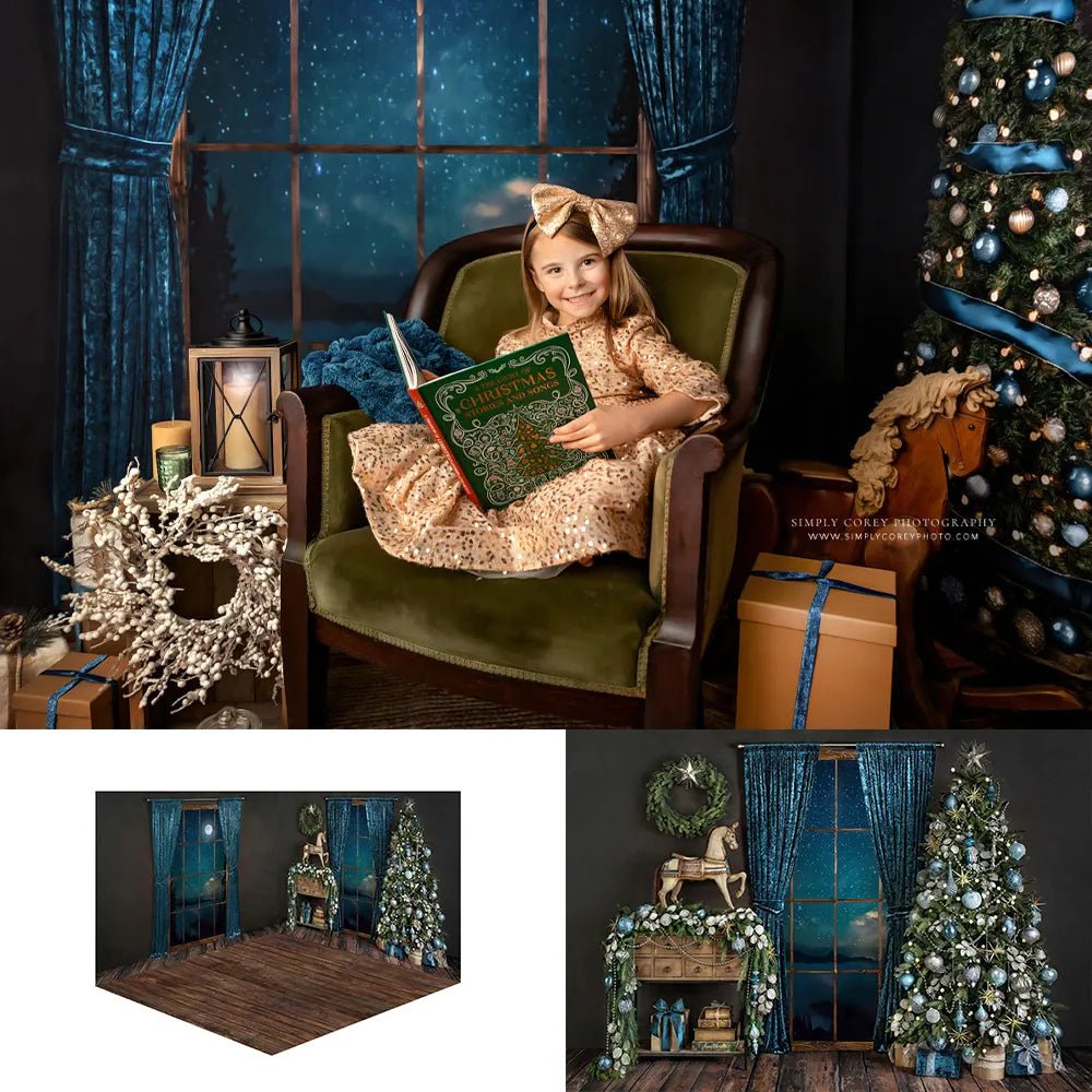 Christmas Living Room Backdrops Kids Adult Photography Child Baby Photocall Xams Fireplace Wondows Trees Background