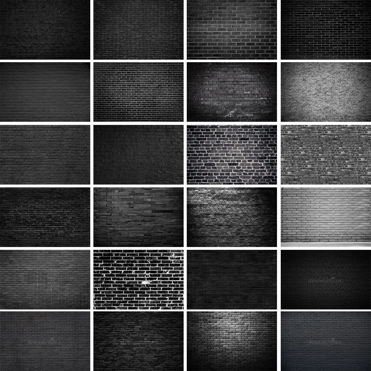 Black Brick Wall Backdrops Series-Two For Photography Kids Portrait Adult Birthday Decor Old Broken Brick-wall Background