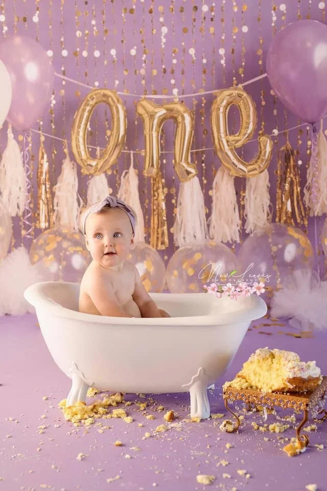 Confetti One Honey Pie Master Backdrops Kids Baby Photography Props Child Balloons Birthday Cake Smash Background