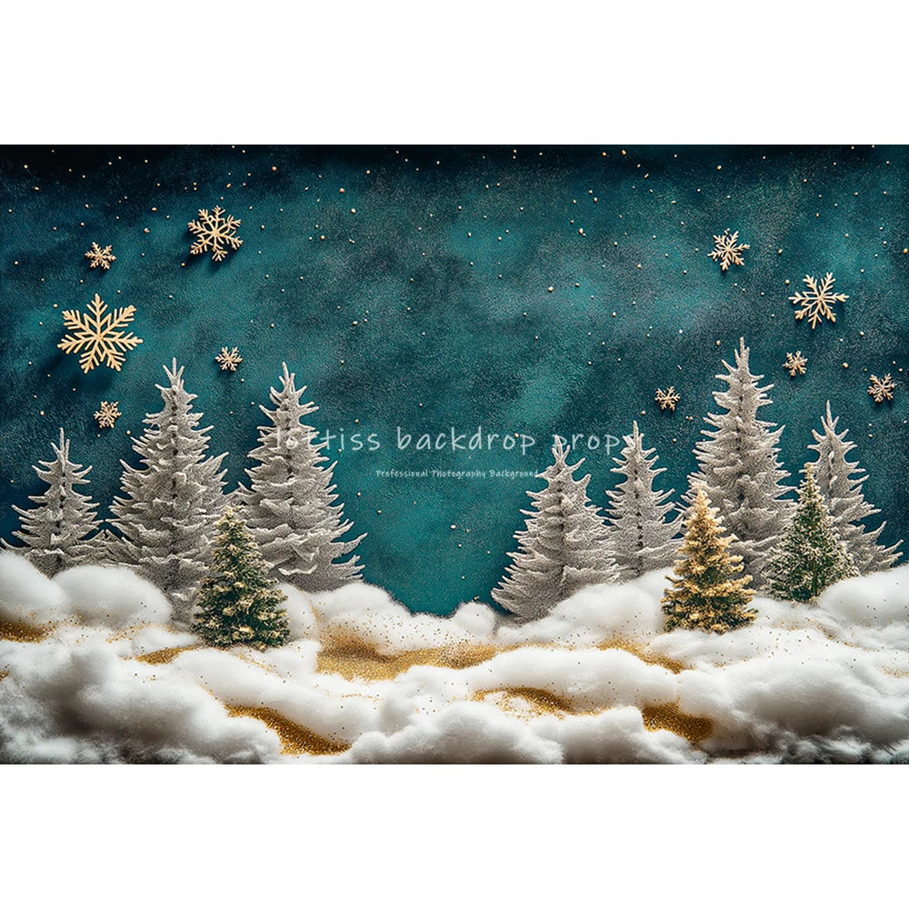 Winter Pine Forest Backdrops Kids Adult Photography Child Baby Photocall Snowflake Country Mountain Range Backgrounds