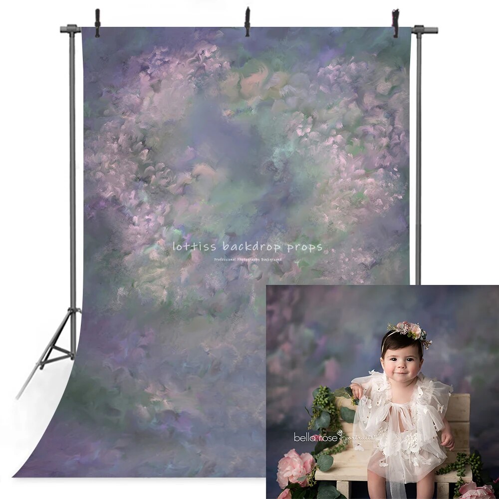 Fine Art Flower Backdrops Kids Baby Photography Props Newborn Birthday Child Adult Photocall Hand Painting Floral Background