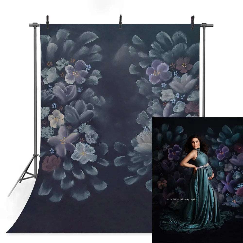 Abstract Art Flowers Photography Backdrops Maternity Portrait Painting Floral Background Pregnant Woman Newborn Photostudio