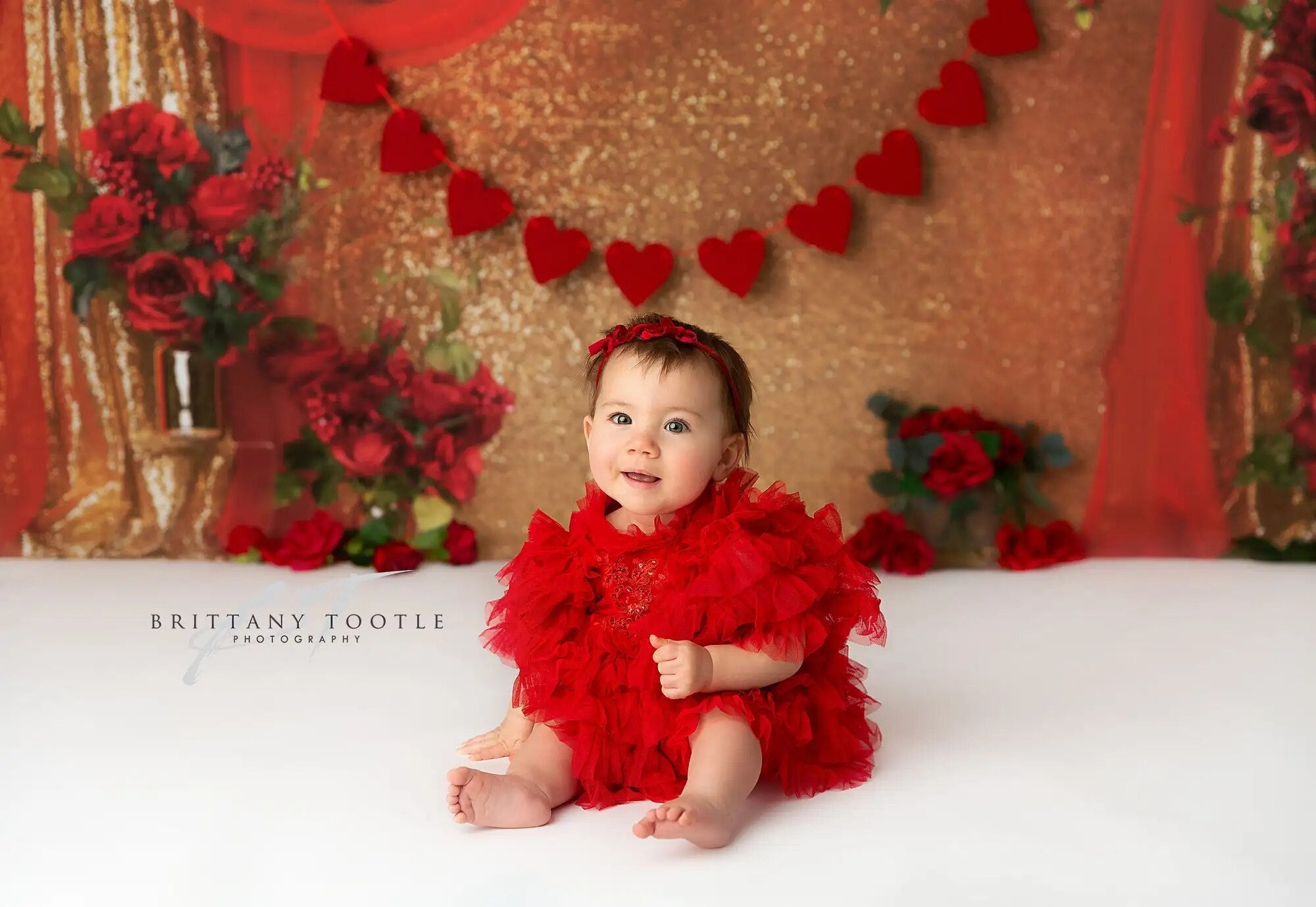 Rideau de Roses à venir, arrière-plan de photographie pour enfants filles, accessoires de photographie, gâteau d'anniversaire pour bébé, arrière-plan Floral de saint-valentin 