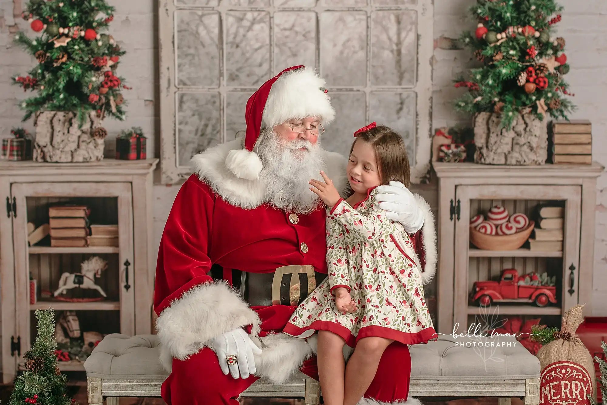 Christmas Little Bear and Fireplace Backdrop Baby Kids Portrait Family Party Photocall Photograhy Studio Background