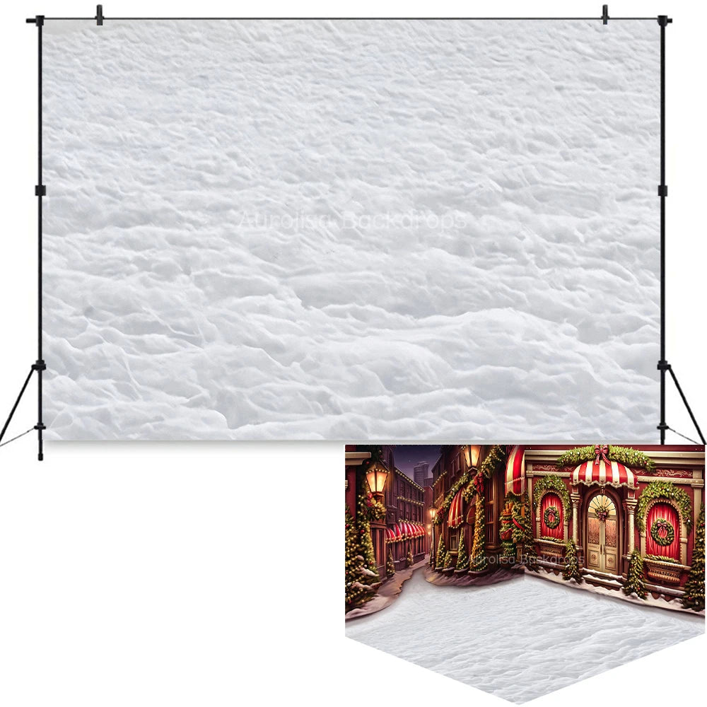 Crimson Christmas Shops Room Backdrops Kids Baby Photography Prop Child Adult Photocall Xmas Snowy Street Store Front Background