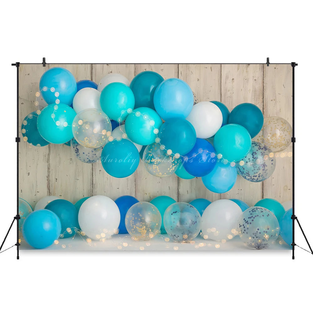 Balloon Garland Photography Backdrop Kids Baby Cake Smash Photocall Decors Boho Floral Balloons Child Adult Studio Backgrounds