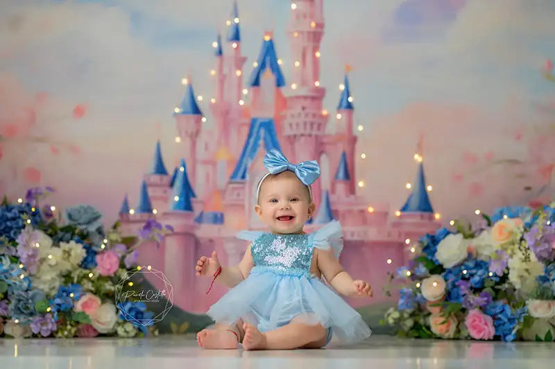 Magical Castle Backdrop Kids Baby Cake Smash Photography Props Child Girls Adult Birthday Party Studio Backgrounds