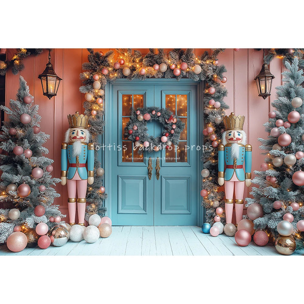 Christmas Nutcracker Store Backdrops Kids Adult Photography Child Baby Photocall Winter Xmas Trees Street House Backgrounds