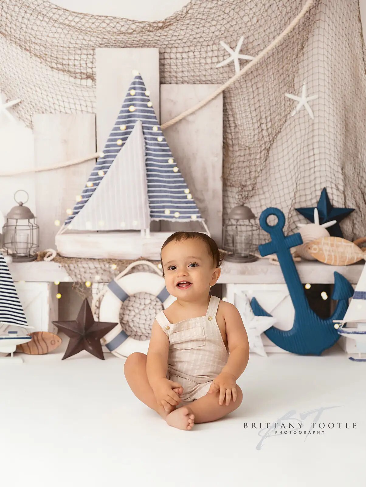 Sailing Out To Sea Backdrops Kids Baby Cake Smash Birthday Photography Props Child Adult Photocall Ship Sailboat Background