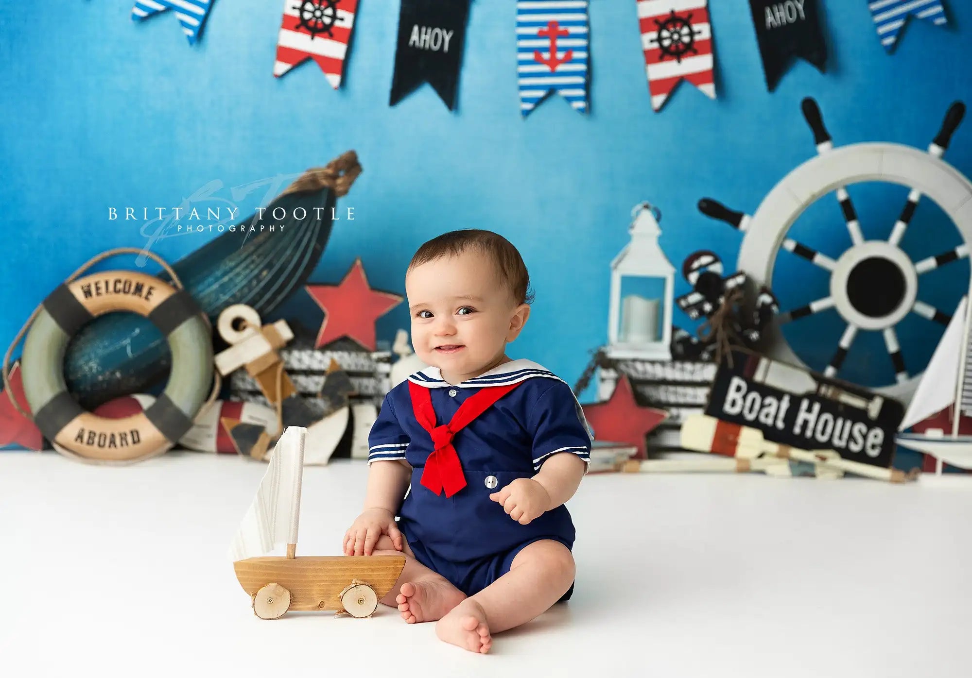 Boat House Photography Backdrop Kids Baby Birthday Party Decors Child Adult Cake Smash Photography Studio Backgrounds