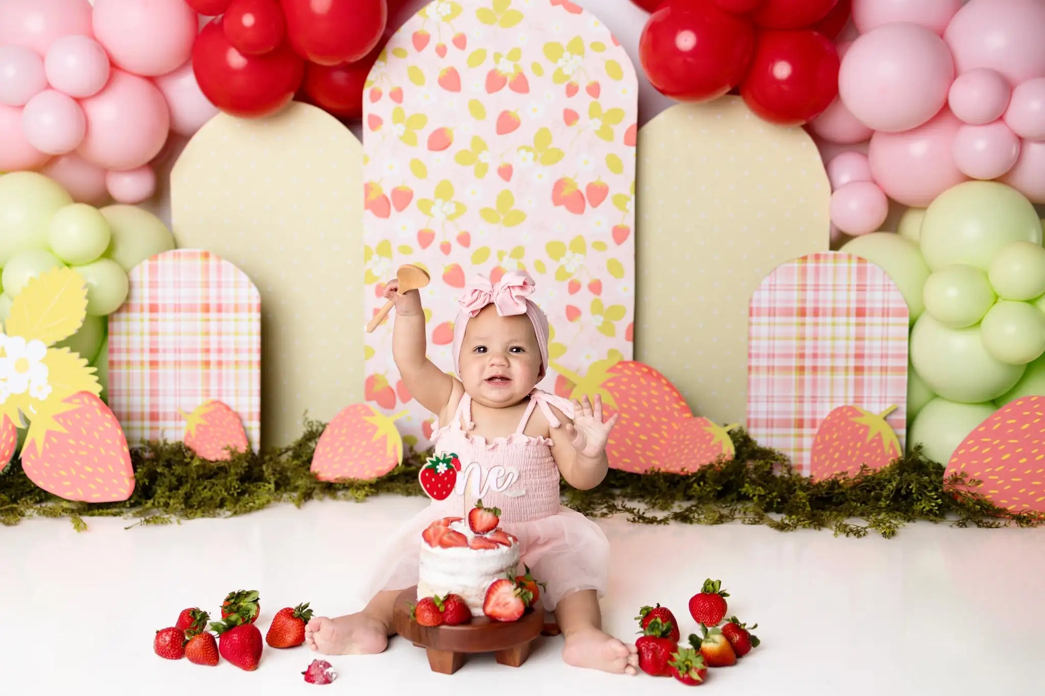 Boho Balloon Garland Photography Backdrop Kids Baby Cake Smash Photocall Decors Floral Castle Child Adult Birthday Backgrounds