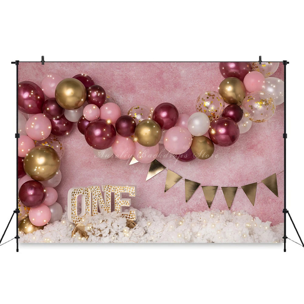 Balloon Arch Photography Backdrop Kids Baby Cake Smash Photography Props Boho Dreams Child Girls Adult Birthday Backgrounds