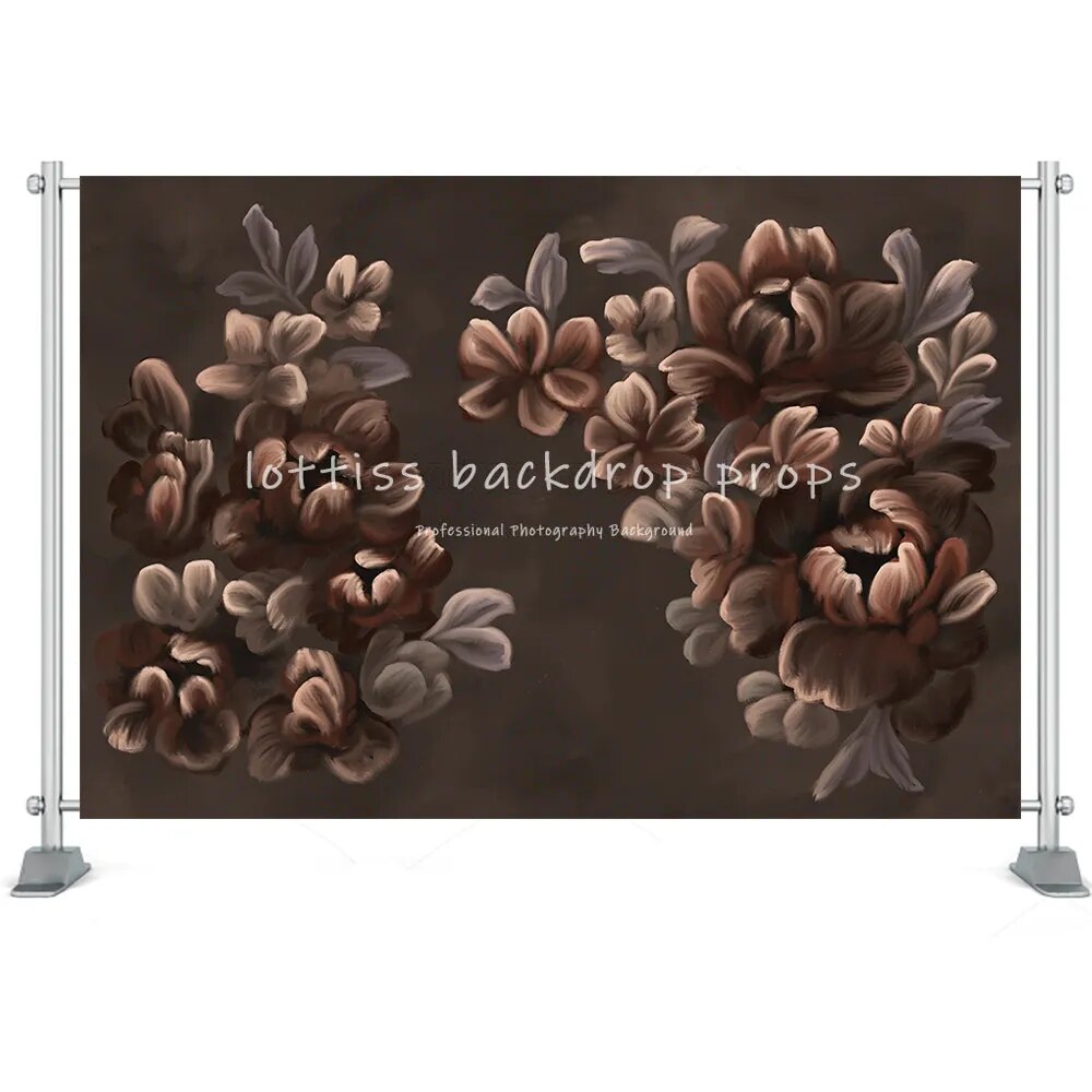 Fine Art Floral Photography Backdrops Adult Children Pregant Portrait Photo Props Hand Painting Flower Background Photostudio