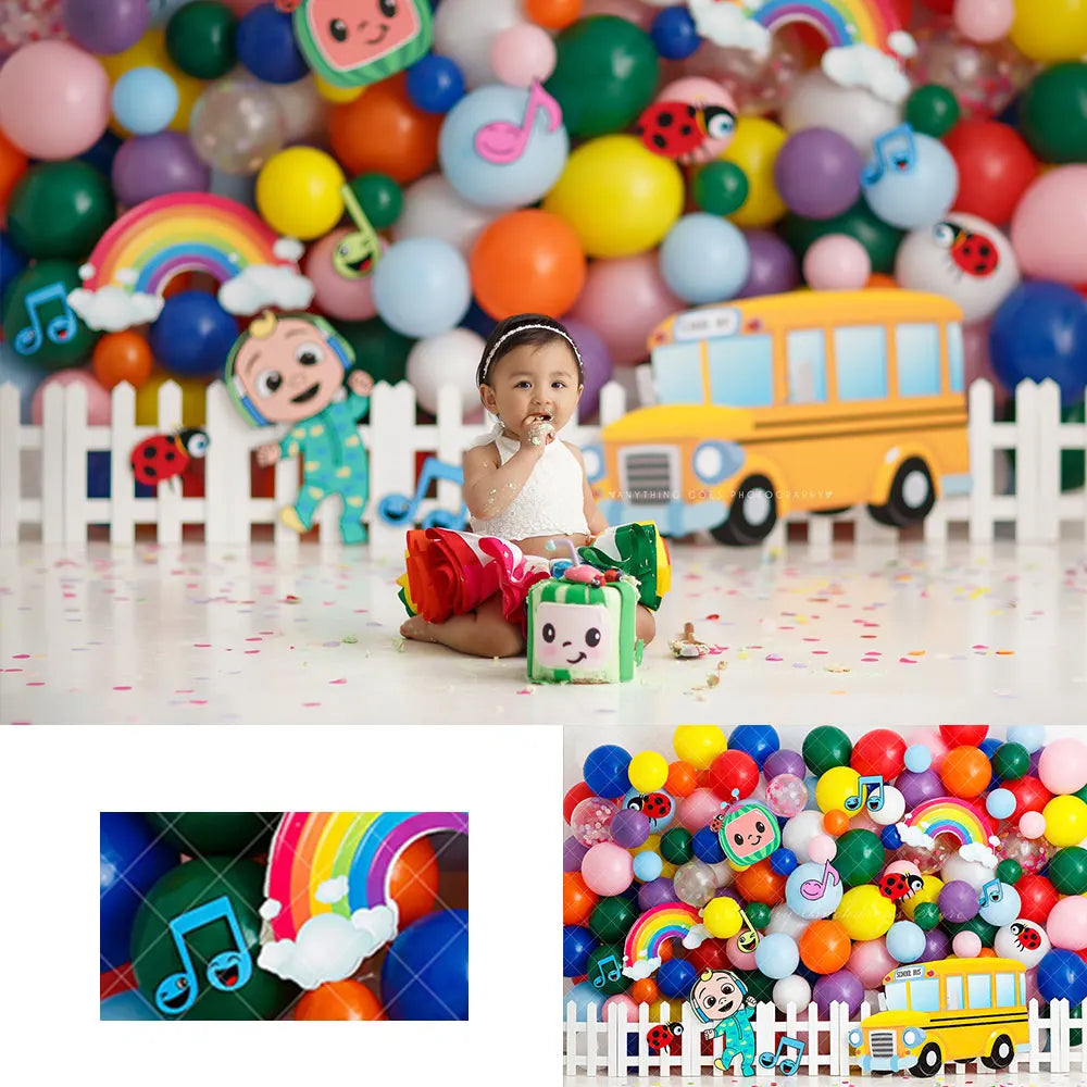 Nursery Rhymes Play Backdrop Child Baby 1st Birthday Photocall Props Kids Cake Smash Photography Decors Studio Backgrounds