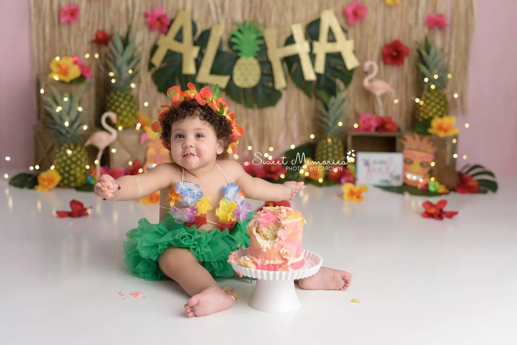 Aloha Island Photography Backdrop Kids Baby Cake Smash Photocall Decors Pineapple Child Girls Adult Birthday Studio Backgrounds