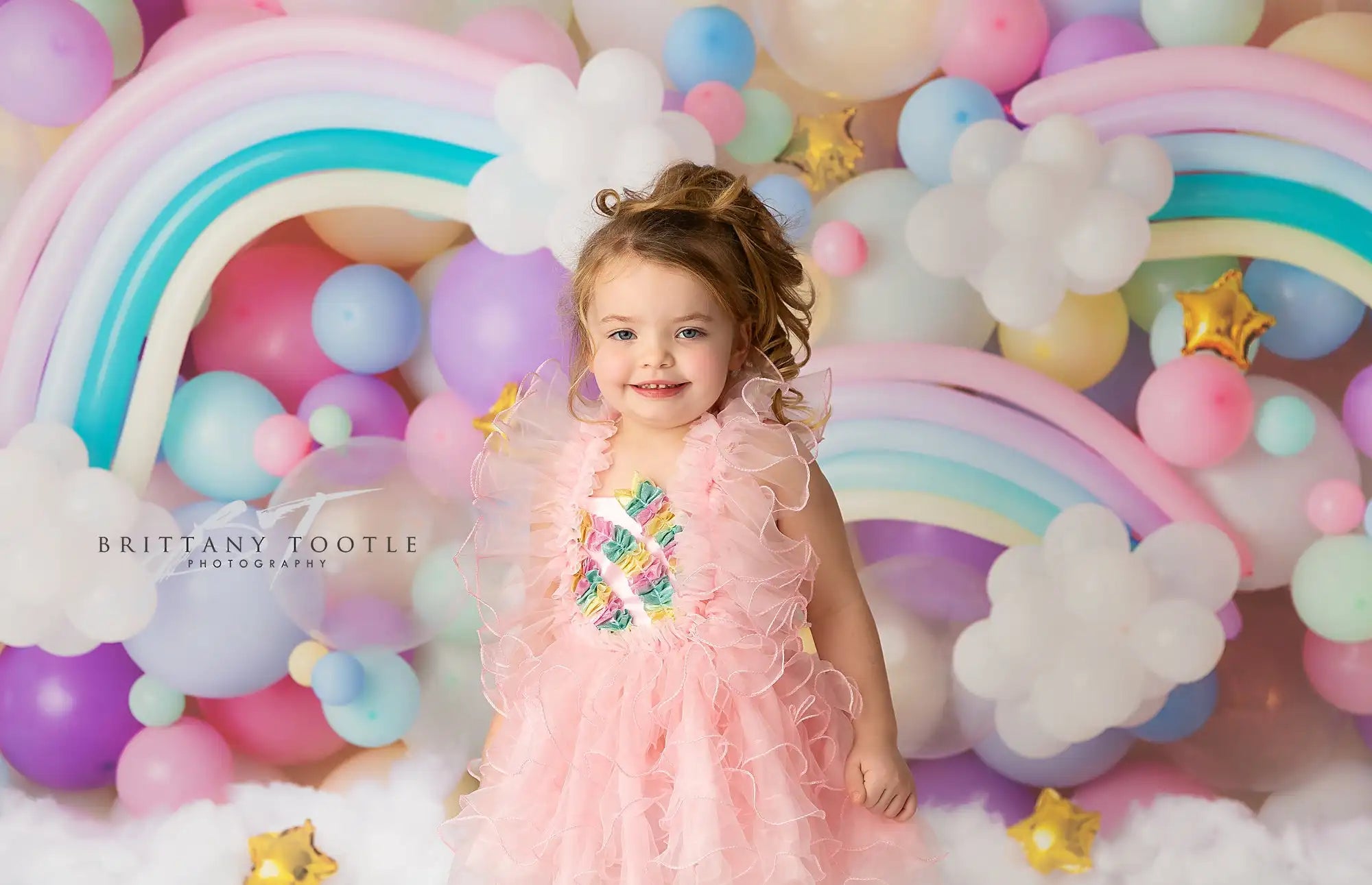 Rainbow Balloons Backdrops Kids Baby Photography Props Child Adult Photocall Decors 1st Birthday Cake Smash  Unicon Backgrounds