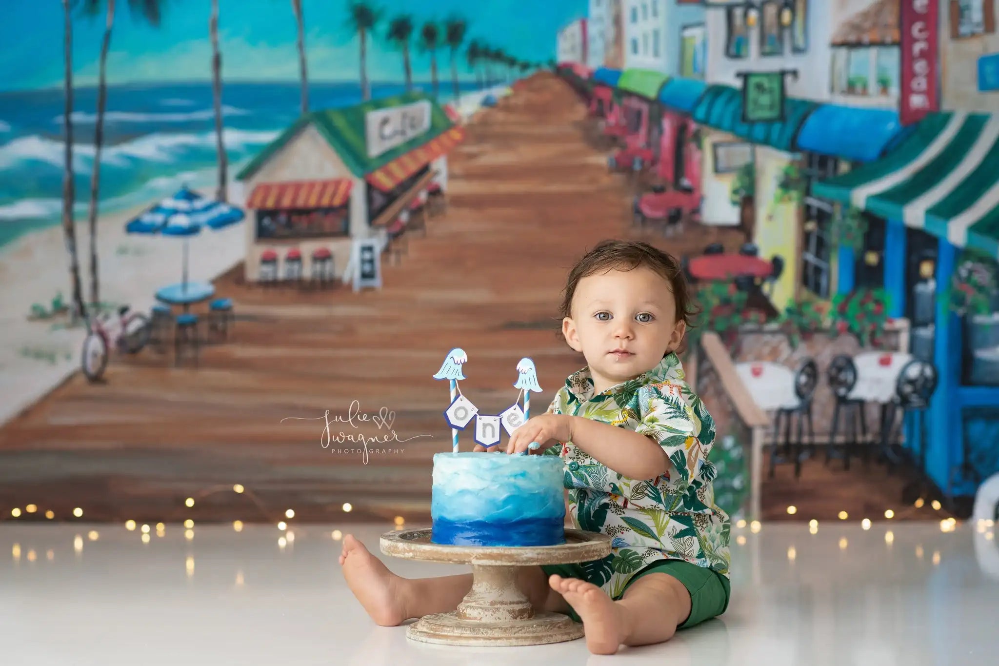 Endless Summer Backdrop Kids Baby Cake Smash Photography Props Seaside Shop Child Adult Birthday Studio Backgrounds