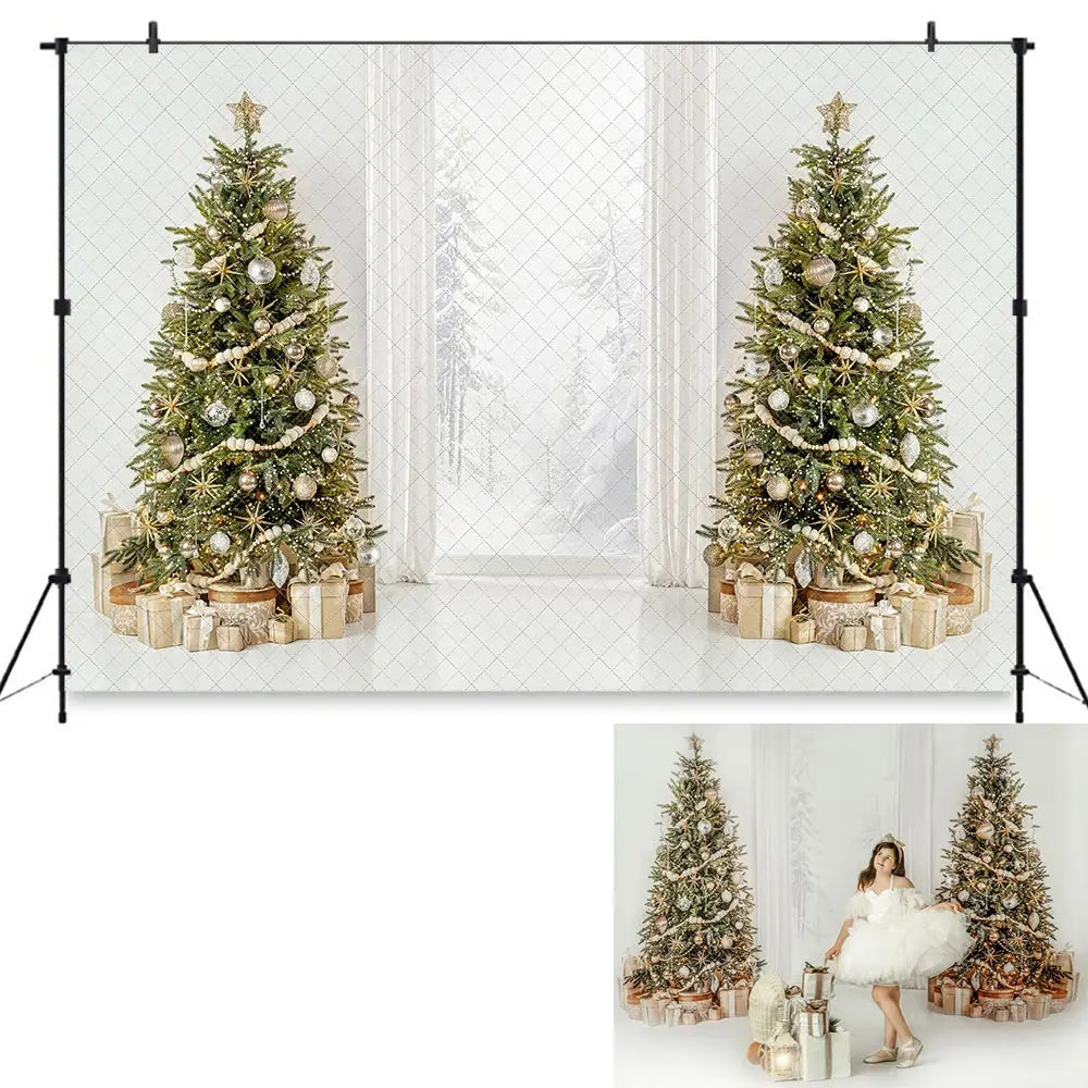 Christmas Tree Photography  Backdrop Kids Baby Cake Smash Photocall Decors Child Girls Adult Birthday Studio Backgrounds