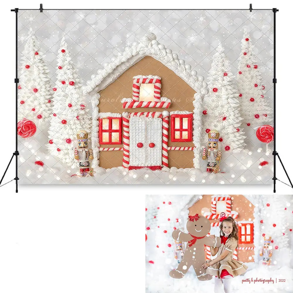 Christmas Themed Photography Backdrop Winter Snowy Kids Baby Cake Smash Photocall Decors Child Adult Indoor Holiday Decor