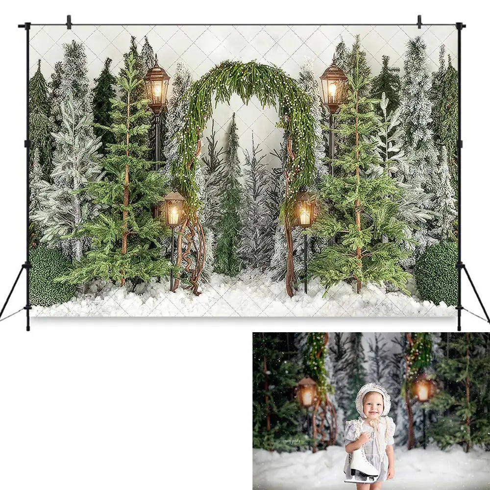 Christmas Themed Photography Backdrop Winter Snowy Kids Baby Cake Smash Photocall Decors Child Adult Indoor Holiday Decor