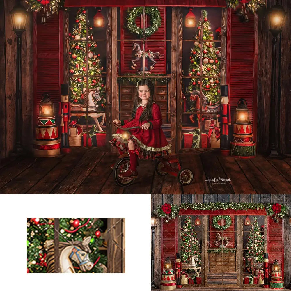 Joyful Holiday Entry Backdrop Merry Christmas Child Adult Birthday Photo Shoot Backgrounds Birthday Cake Smash Photography Decor