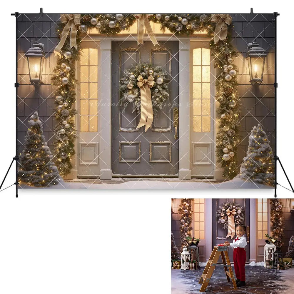 Christmas Winter Snowy Backdrop Child Adult Birthday Photo Shoot Backgrounds Fireplace Indoor Party Decoration Studio Props