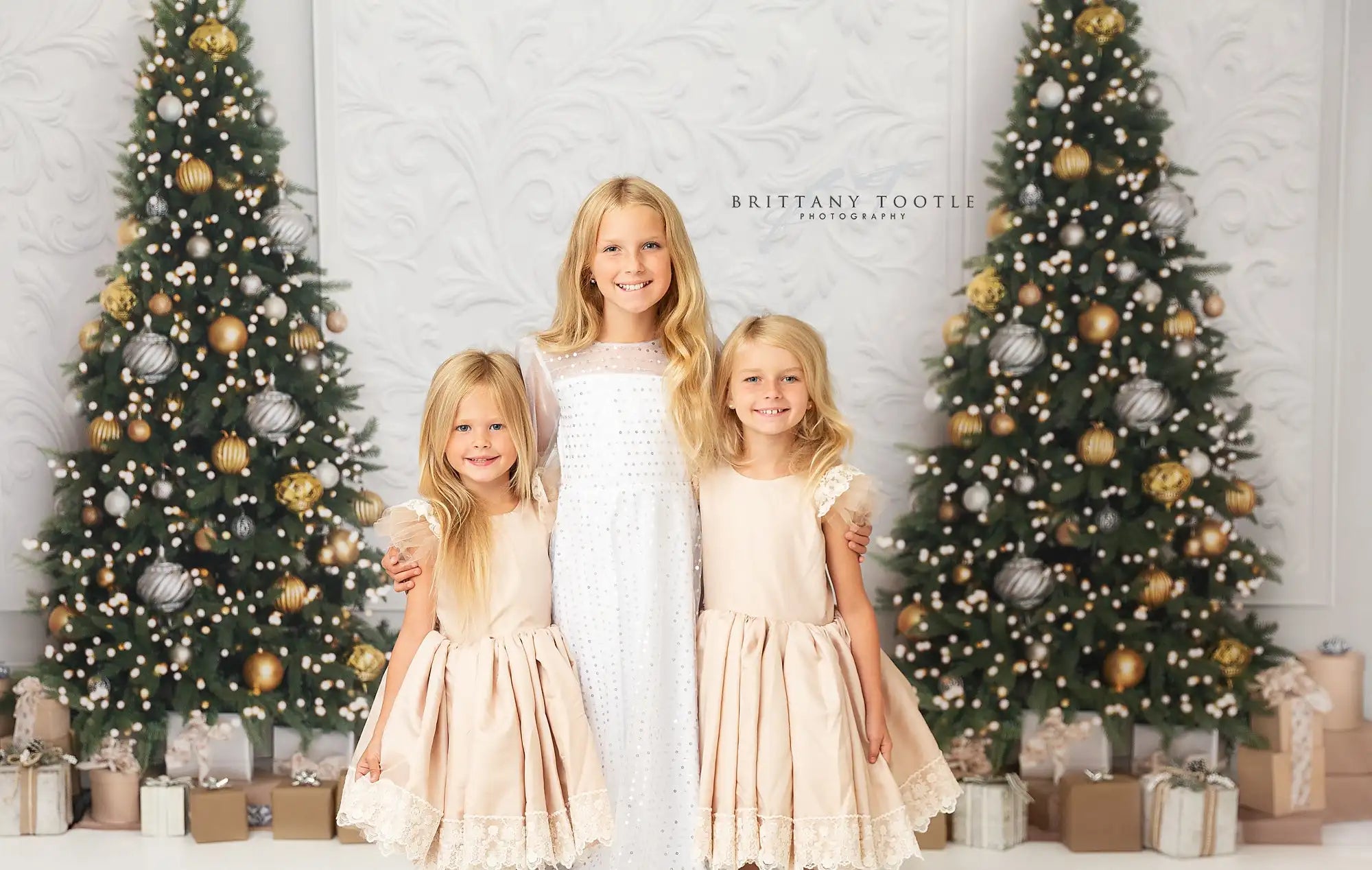 Elegant Holiday Sparkle Photo Backdrop Christmas Trees Studio Decor Baby Kids Portrait Family Party Photocall Photograhy Props