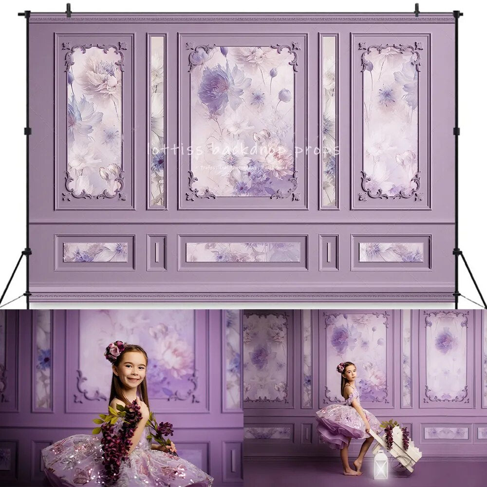 Décor mural classique Floral, accessoires de photographie pour enfants et bébés, décors pour séance photo pour enfants et adultes, arrière-plan mural de salon 