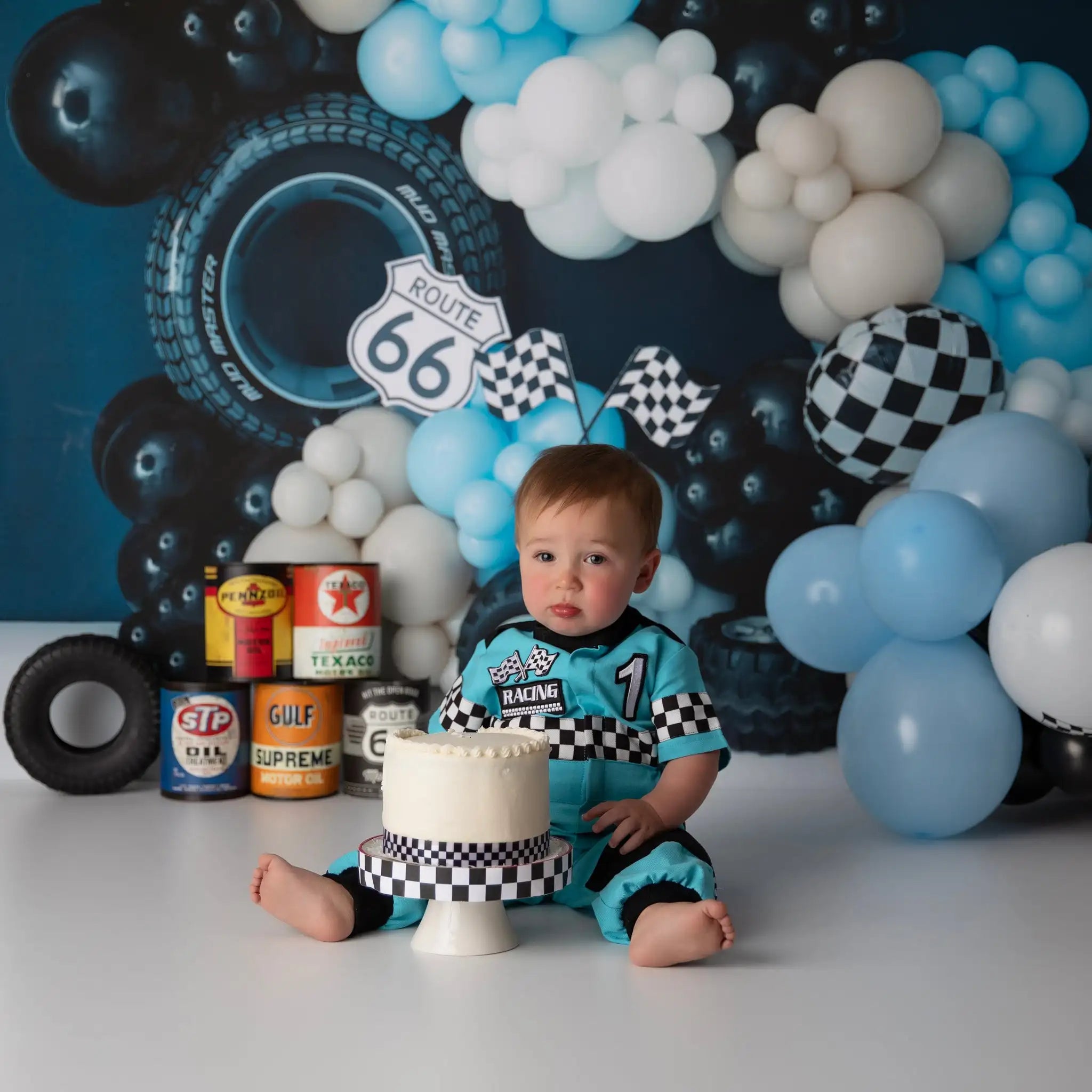 Off to the Races Backdrop Kids Baby Cake Smash Photography Props Child Boys Birthday Cake Smash Photocall Decor Backgrounds