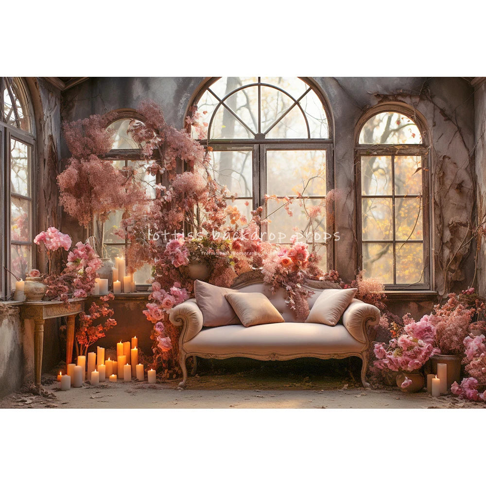 Spring Windows Backdrops Kids Girl Photography Child Adult Photocall Roses Vases Room With Pink Curtains Garden Backgrounds