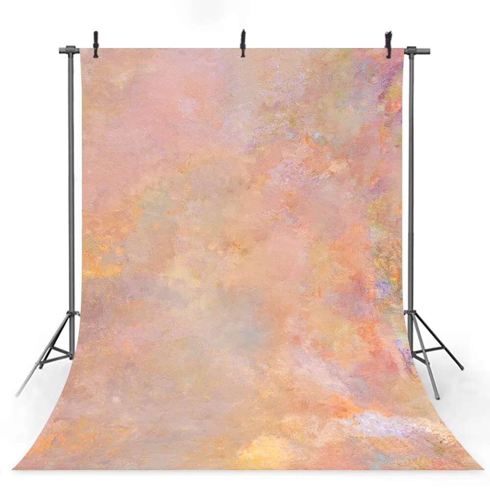 Abstract Daub Canvas Backdrops Kids Child Photography Baby Photocall Props Gold Blue Art Texture Background Photostudio Props